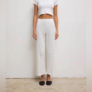 LESET Black Pointelle Pants